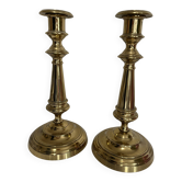 2 bronze candlesticks