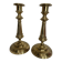 2 bronze candlesticks