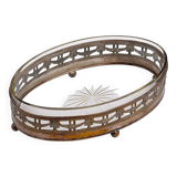 Louis XVI oval centerpiece in silver metal - 19th century