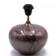 Ceramic and brass lamp by Jean Cacheleux, abstract decor, 1970s