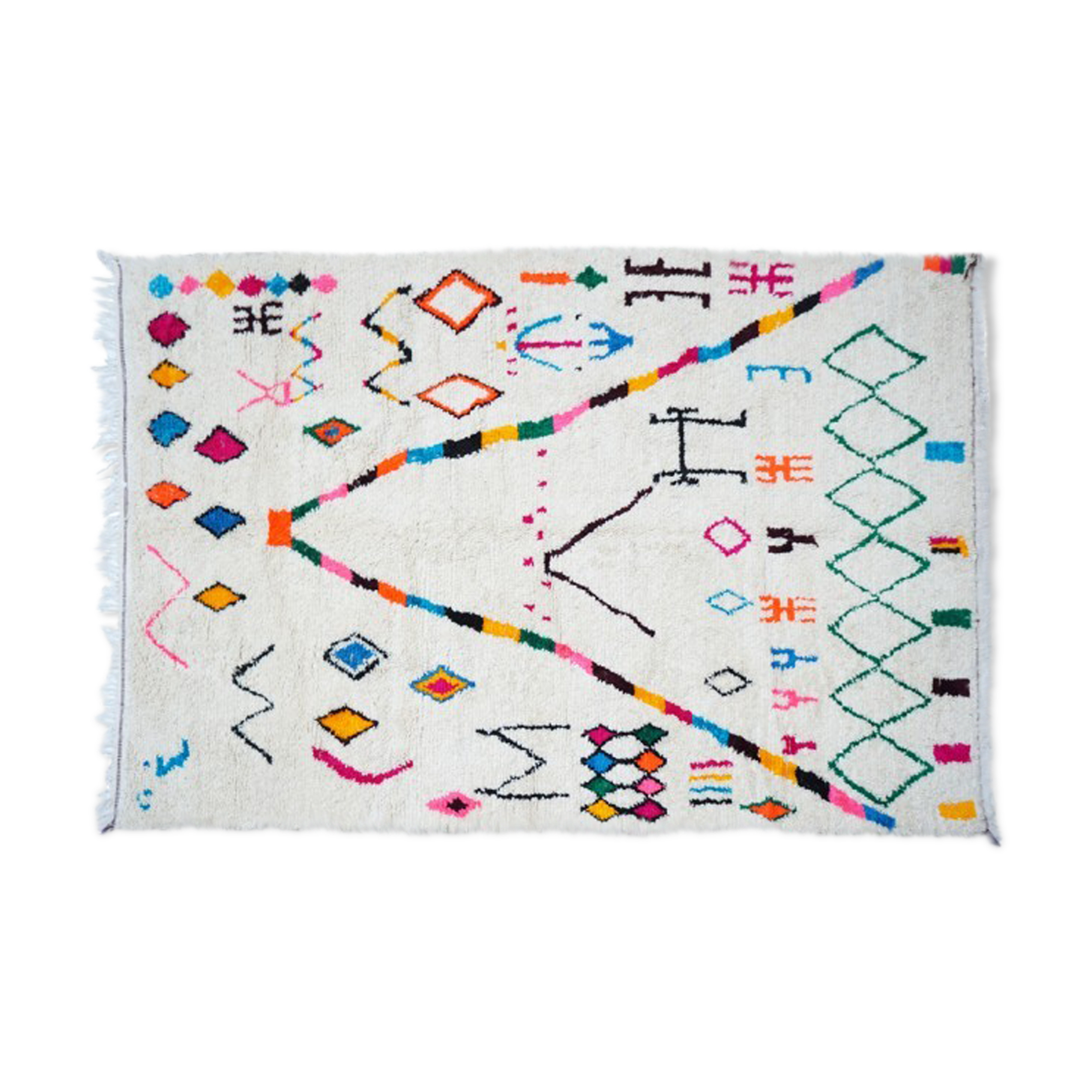 Colorful Berber carpet 296x186cm