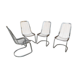 Chaises de salle à manger italiennes, années 1970