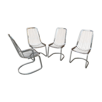 Chaises de salle à manger italiennes, années 1970