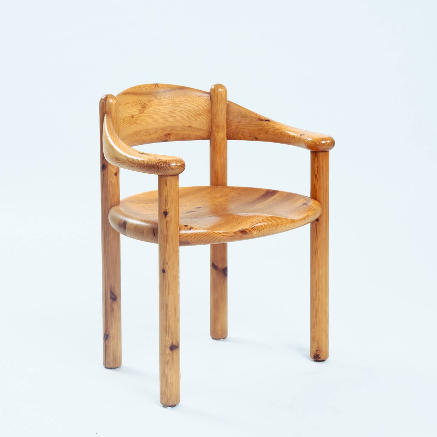 Chaises de salle à manger en pin sculpté Rainer Daumiller pour la scierie Hirtshals, 1970