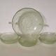Art Deco dessert service in uraline, salad bowl and cup