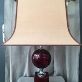 Lacquered table lamp Philippe Barbier years 1970
