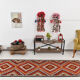 3x9 geometric kilim runner rug, 86x278cm