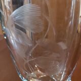 Crystal vase carved fish decoration