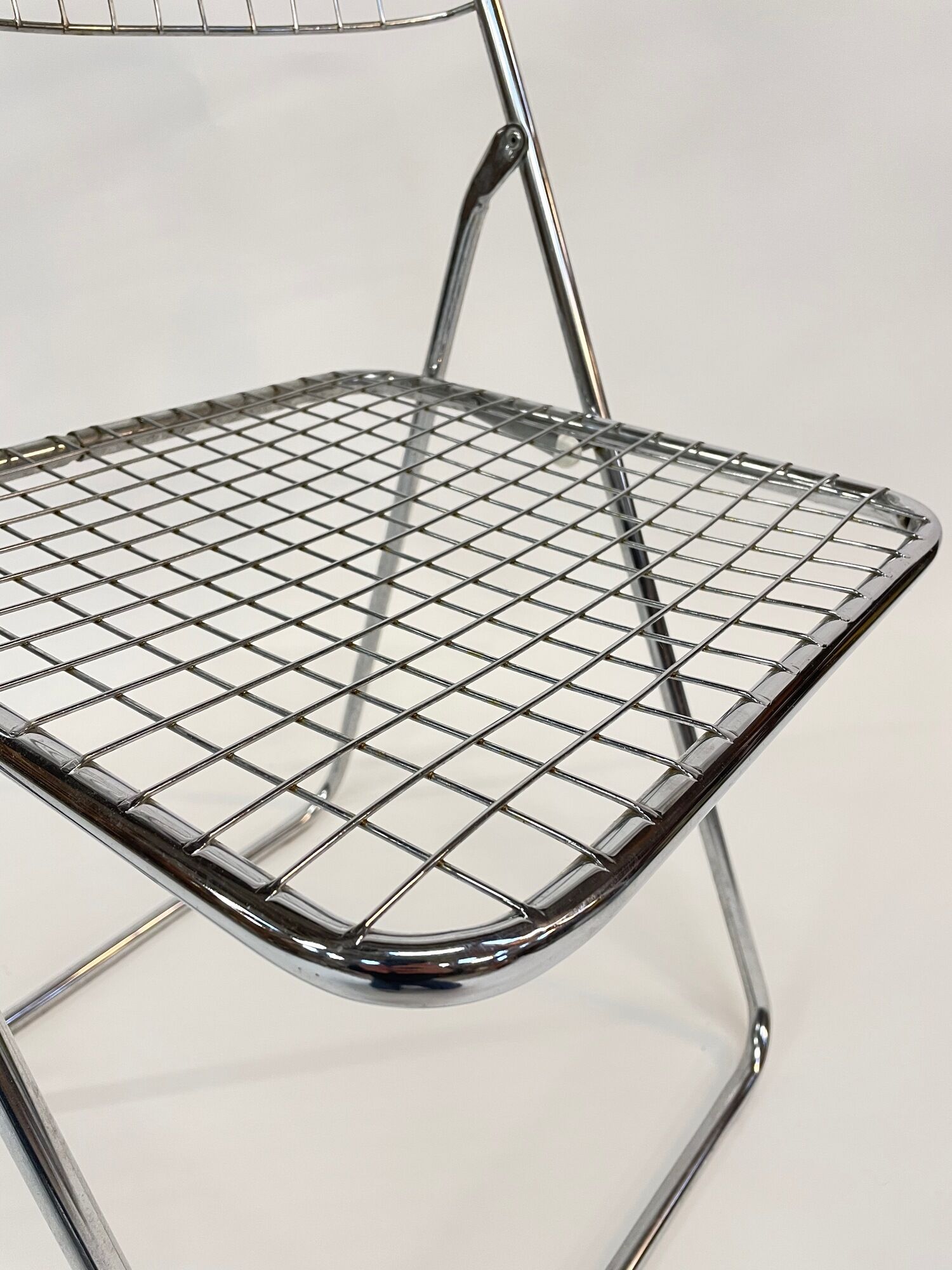 Set of four chrome folding chairs by Niels Gammelgaard for Ikea 1970