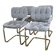 Vintage Italian dining chairs in brass, 1970s, set of 4