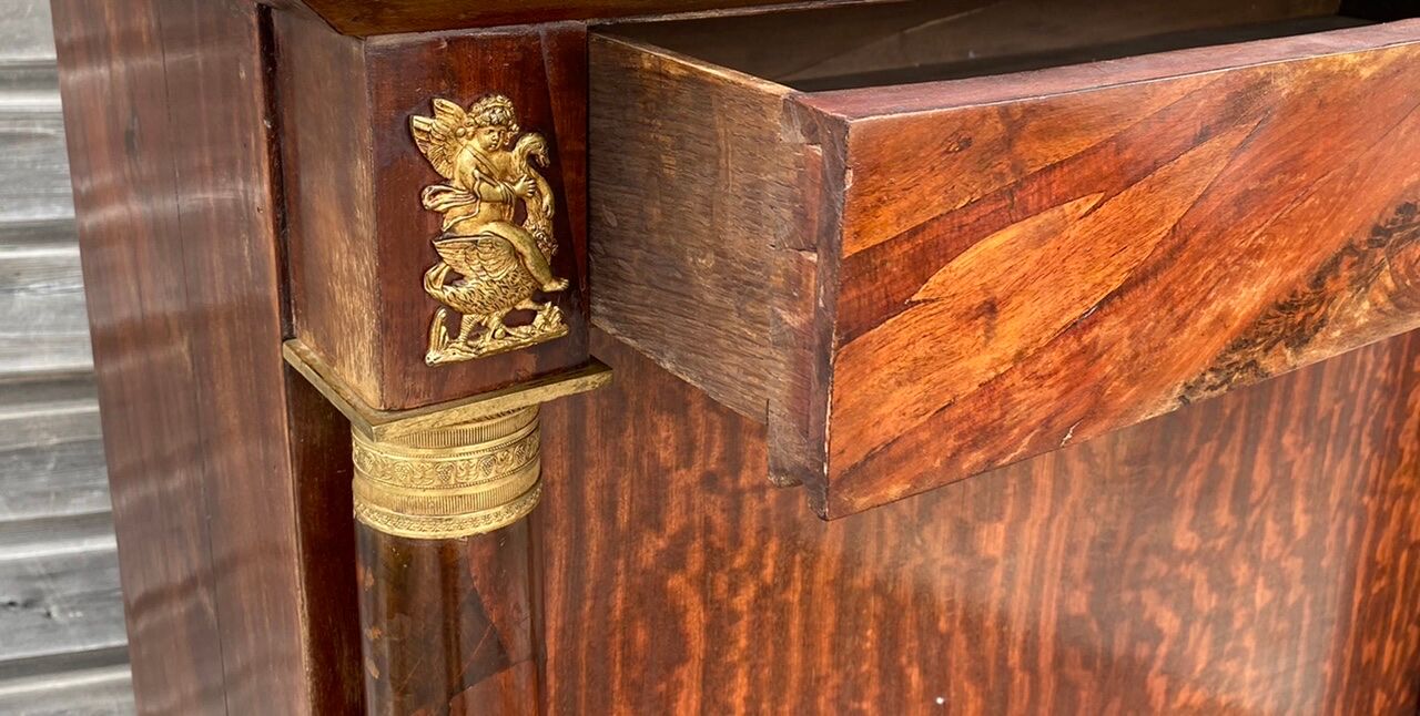 Mahogany secretary of the empire period xix century