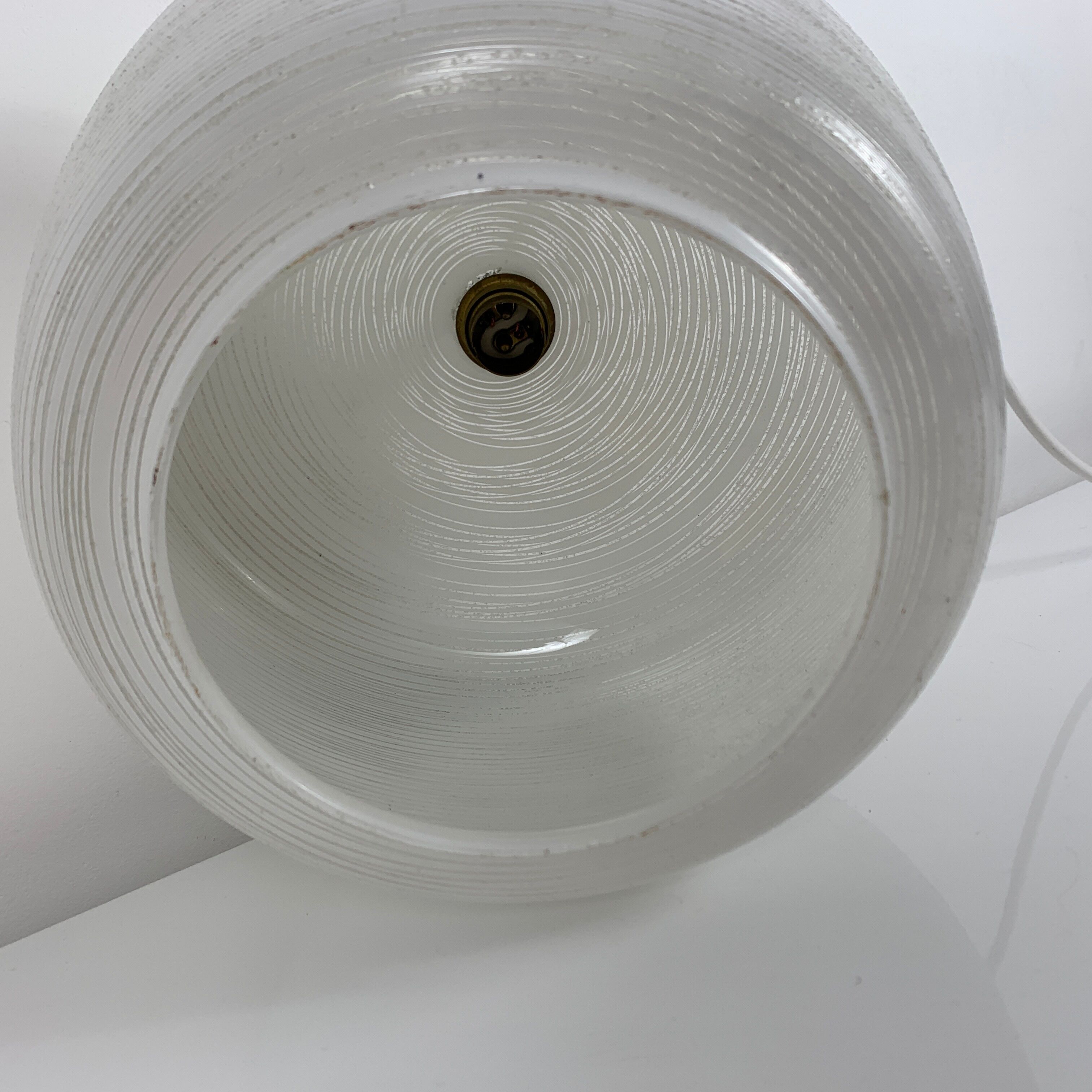 Vintage glass suspension painted style 50 60 1950 1960