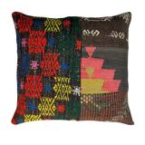 Vintage turkish kilim cushion cover , 55 x 55 cm