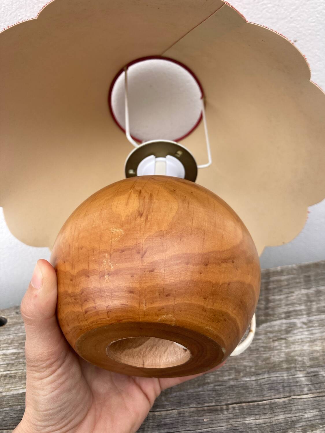 Wooden ball lamp 1980