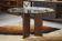 Circular table by Tito Agnoli for Matteo Grassi, base covered in brown leather, 1970s.