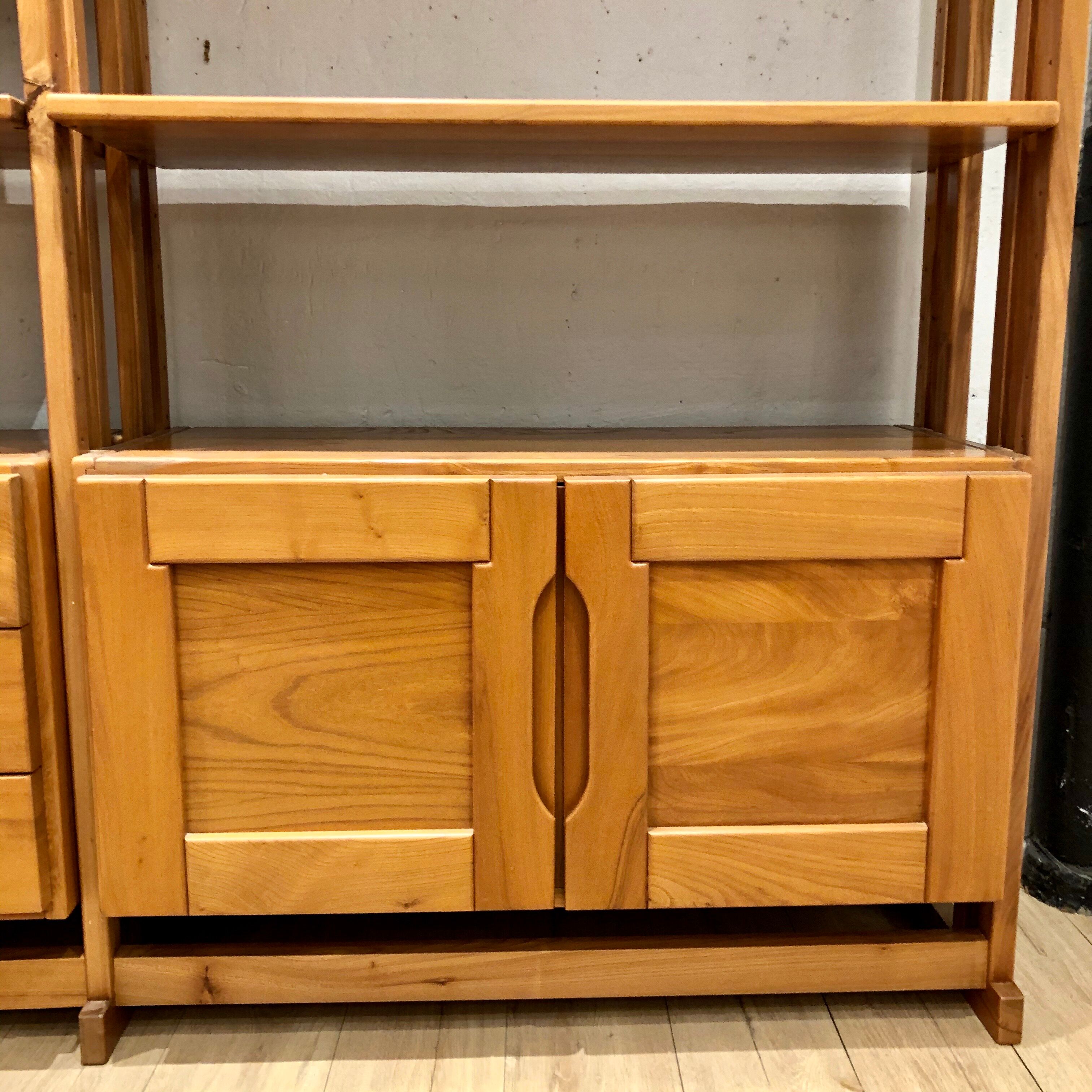 Regain 1970 modular library in solid elm