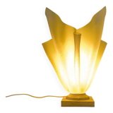 Vintage yellow Corolle table lamp