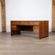 Curved Directors desk in walnut, Italy 1940s