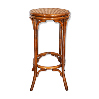Tabouret haut en rotin