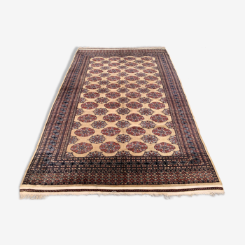 Tapis pakistanais vintage fin 290x190 cm turkoman bokhara large, shabby