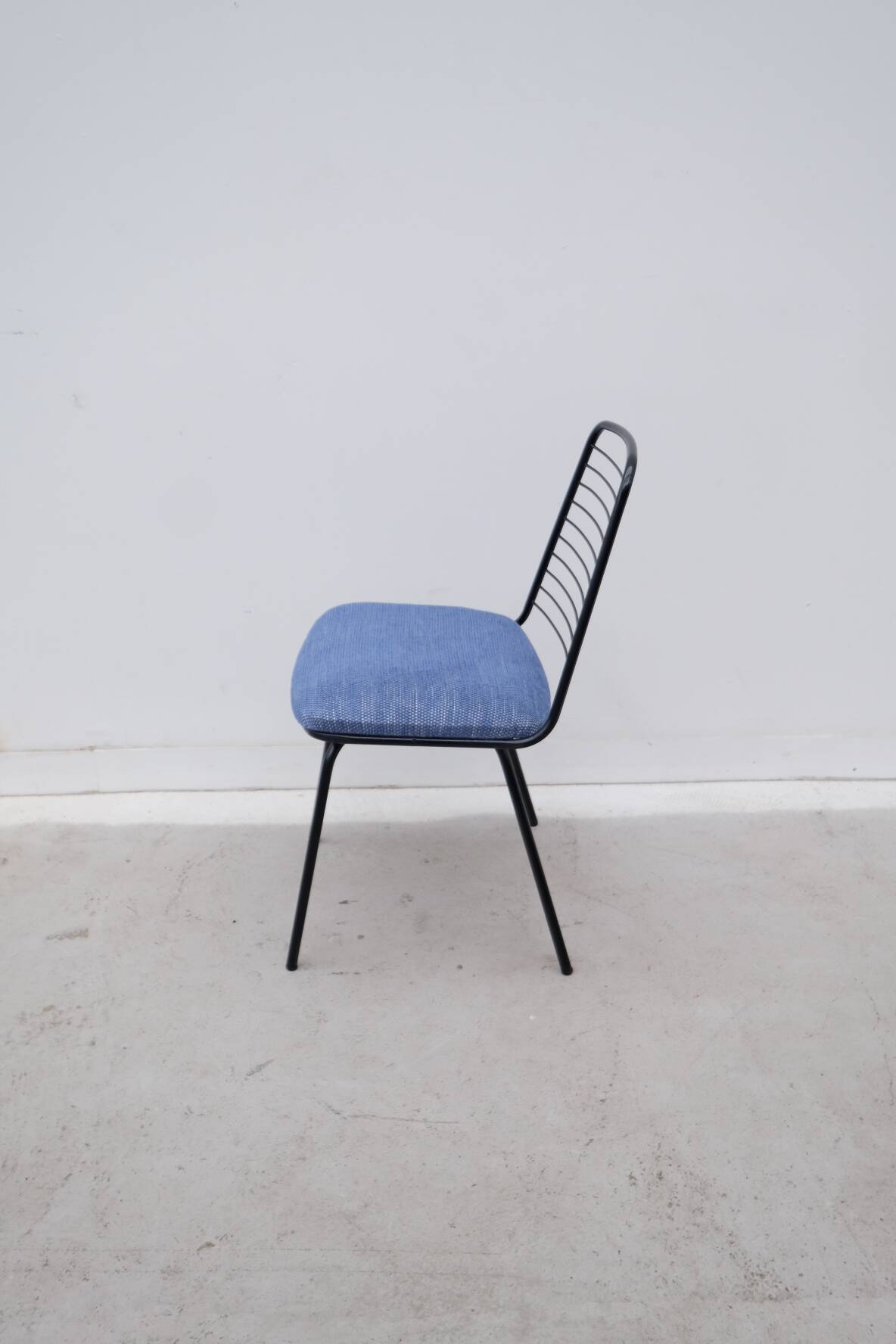 Jean-Louis Bonnant chair in metal and fabric, 1950