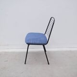 Chaise de jean-louis bonnant en métal et tissu, 1950