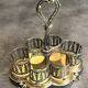 Servitor tray for glass in gilded metal, goldsmith christofle 19th century