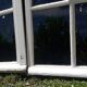 Lot of 4 oak windows H141xL112/117cm old small panes