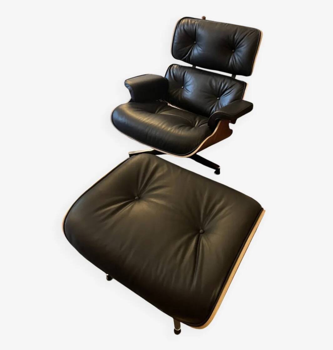 Lounge chair and ottoman by Charles Eames