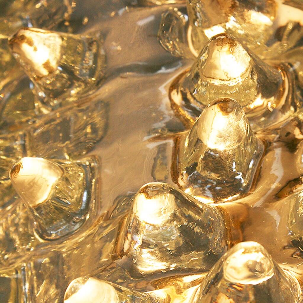 Mid-Century Modern Murano Glass Sconces with Brass, Rostrati Technique, Ita