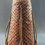 Hanakago vase in woven bamboo for Ikebana Japan late 19th century