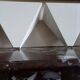 Lot of 2 ivory white appliques