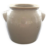 Beige stoneware pot