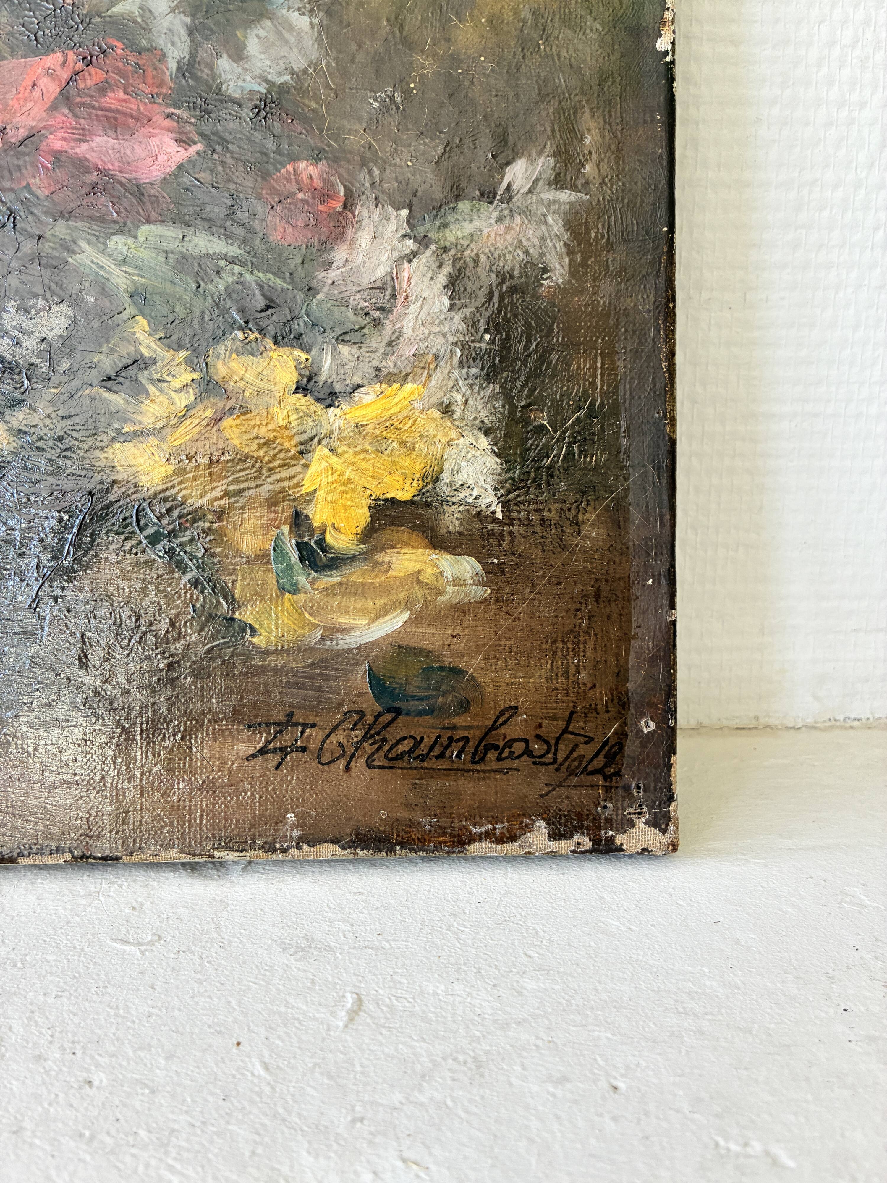 Old painting oil on canvas still life