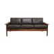 Hans olsen three seater sofa in leather and rosewood