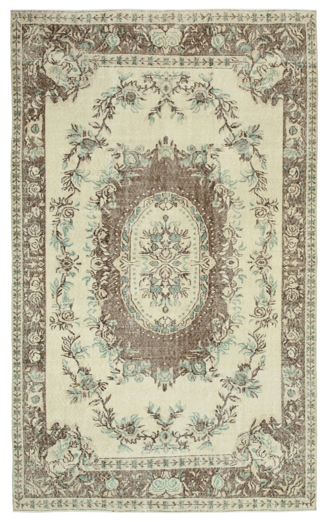 Anatolian Handwoven One-of-a-Kind 1980s Beige Rug 182 cm x 290 cm