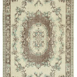 Anatolian Handwoven One-of-a-Kind 1980s Beige Rug 182 cm x 290 cm