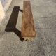 Solid wood bench, French artisanal craftsmanship.