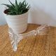 Crystal candlestick with golden rim