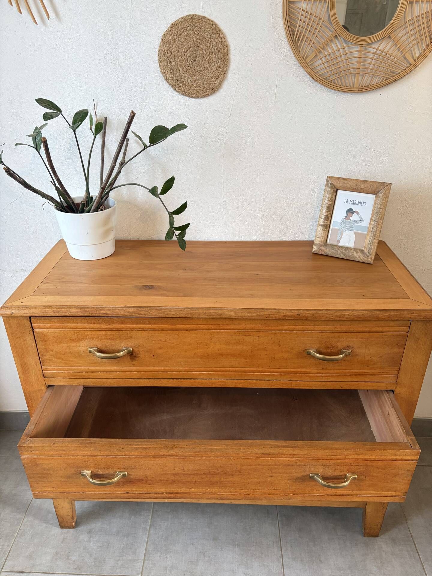 Commode vintage en chêne des années 60