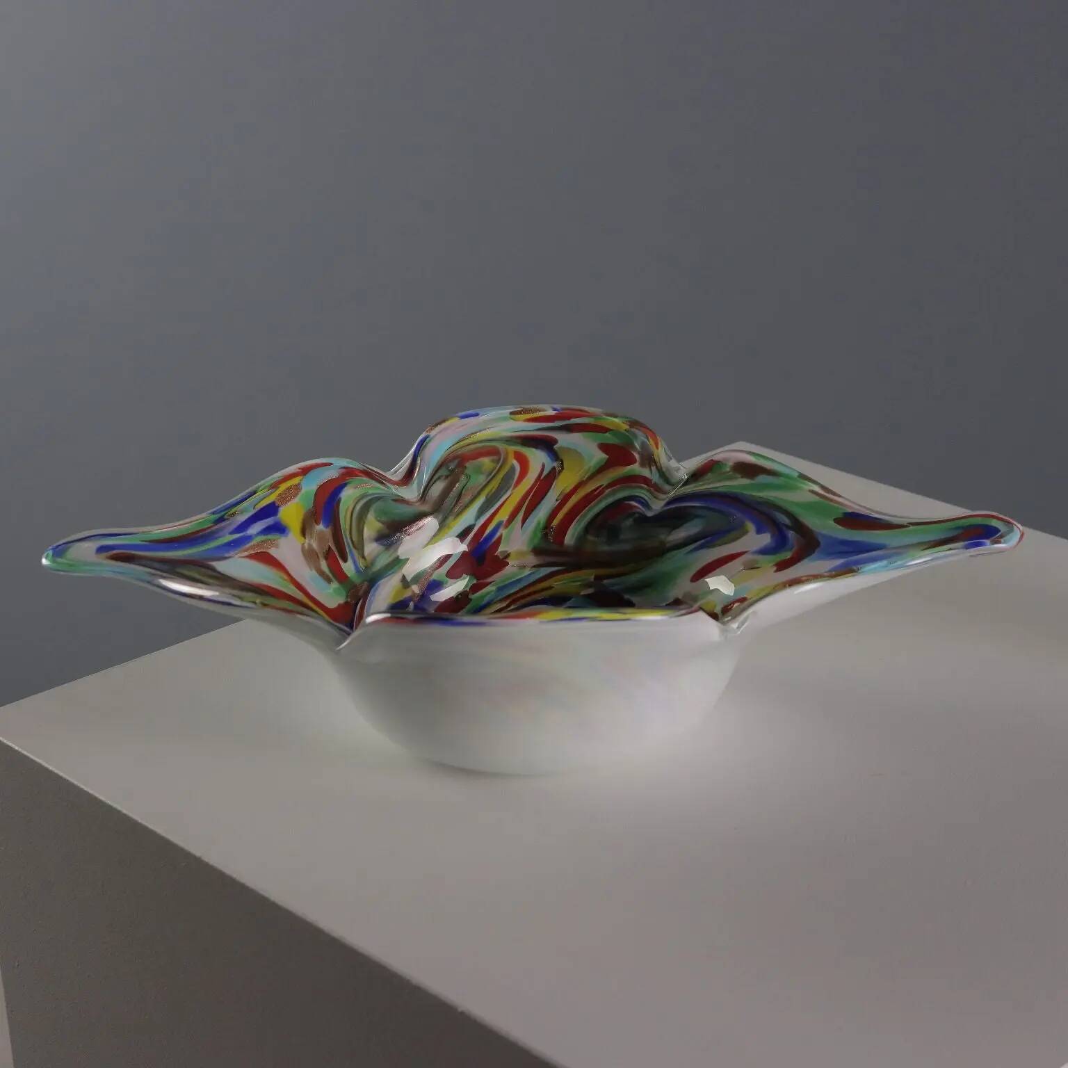 Vintage glass centrepiece from Murano, Italy, 1950s.