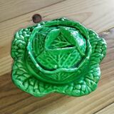 Vintage ceramic barbotine bonbonnière in the shape of a cabbage – 1950s