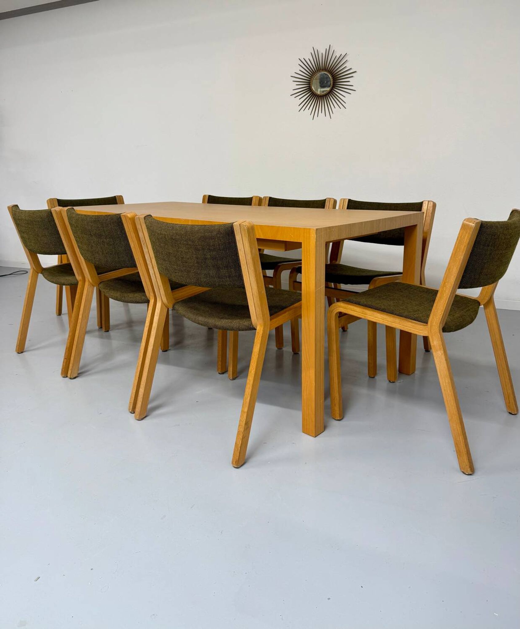 Set of 8 Thygesen and Sorensen / Magnus Olesen designer chairs from the 70s