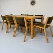 Set of 8 Thygesen and Sorensen / Magnus Olesen designer chairs from the 70s