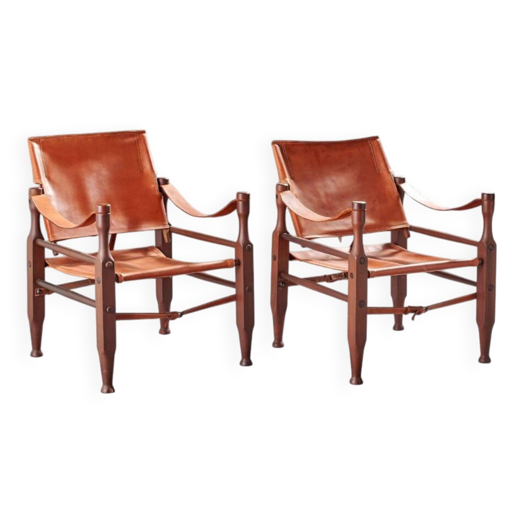 Pair of Safari armchairs