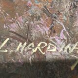 Peinture pastel tableau signe L.Harding
