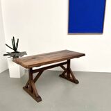 19th century brutalist oak table