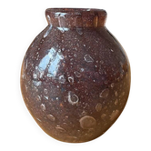 Small brown blown glass vintage vase