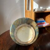 French Pierrefonds vase with blue crystalline glaze, Art Nouveau stoneware