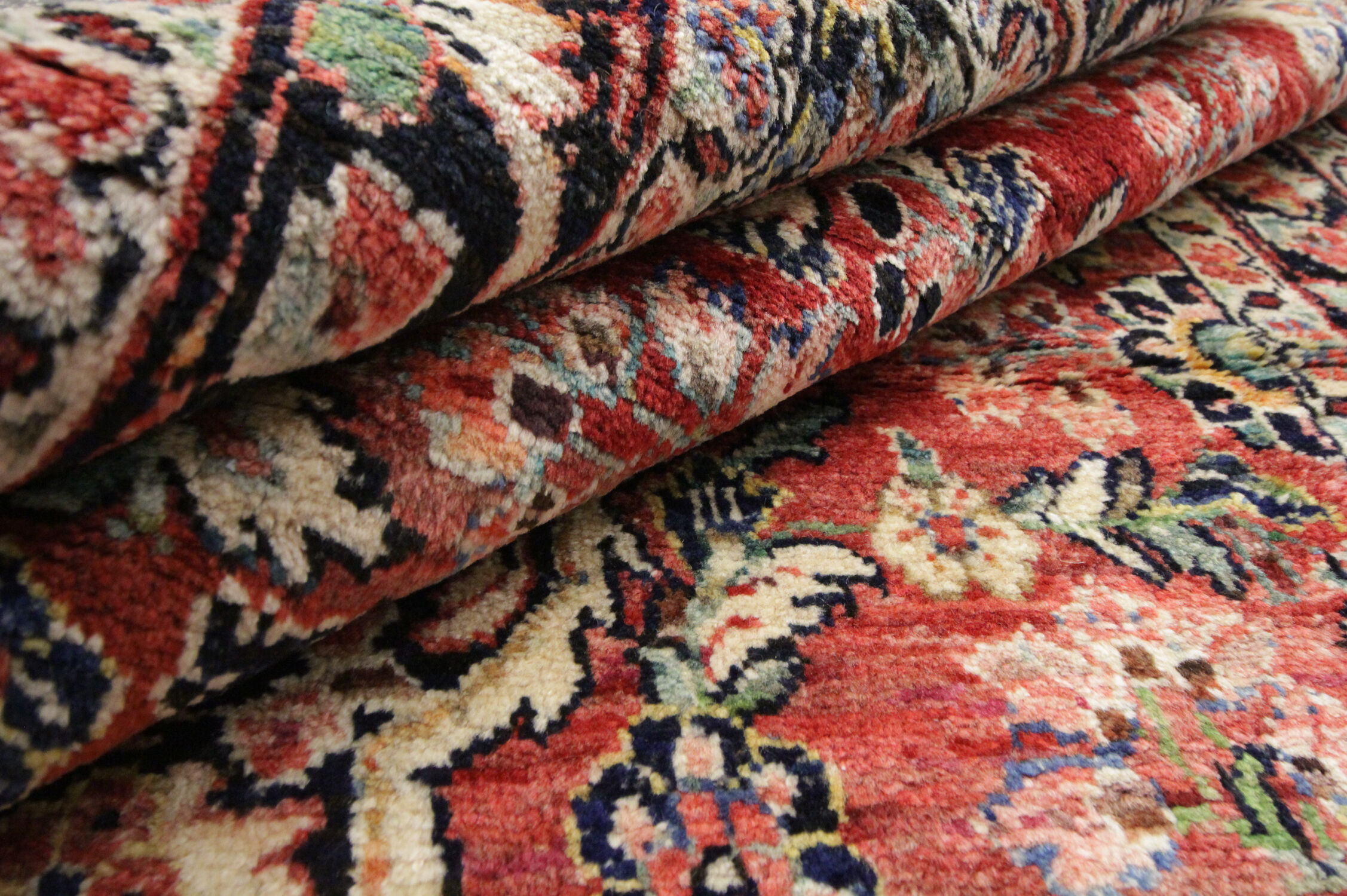 Traditional persian area rug handwoven red wool carpet rug- 130x220cm